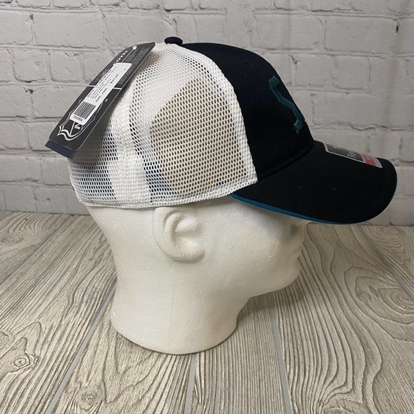 Fanatics San Jose Sharks SJS Branded Mesh Trucker Hat Snapback Womens NHL New - Picture 3 of 10